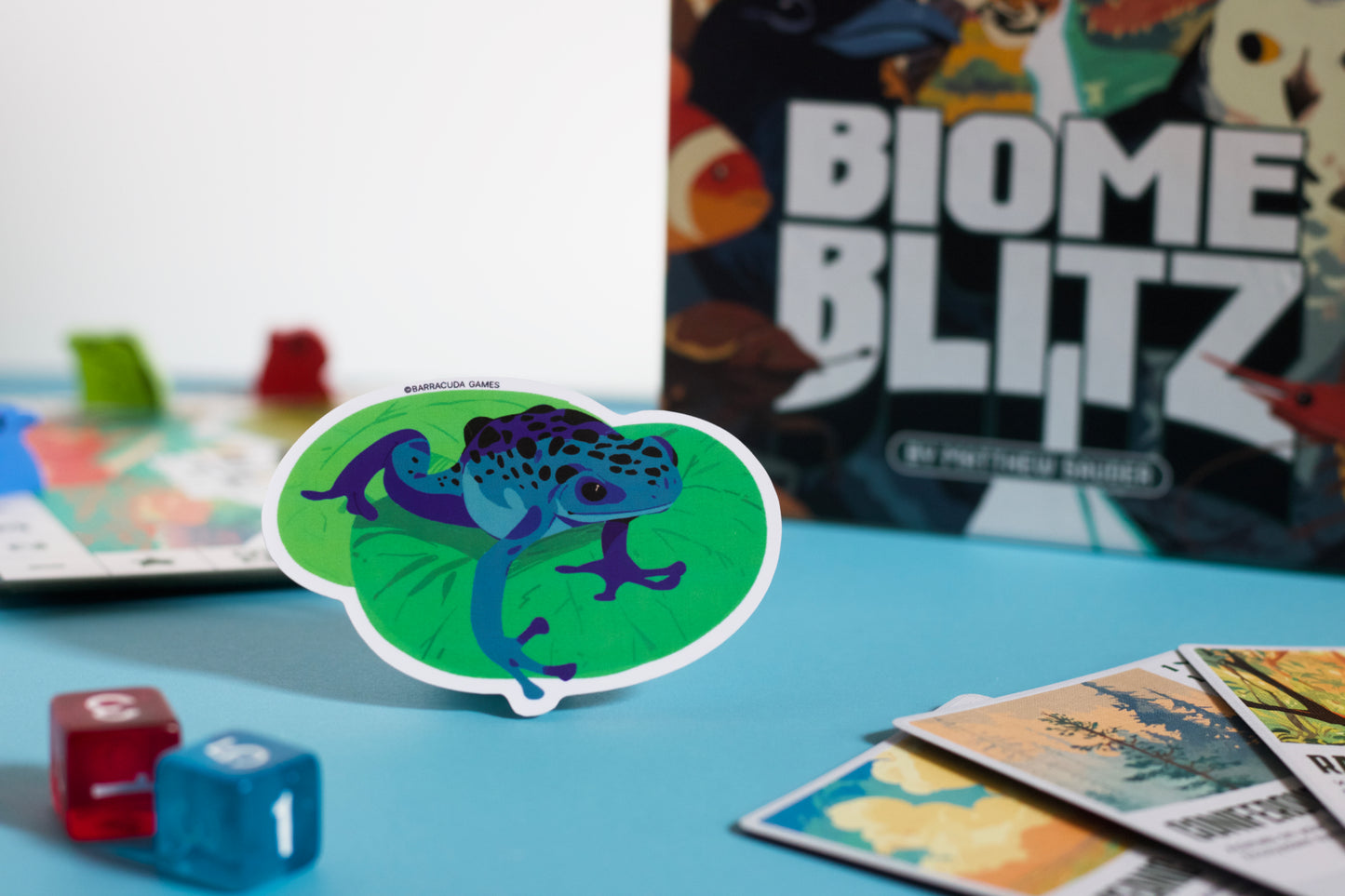Biome Blitz - Blue Poison Dart Frog Vinyl Sticker