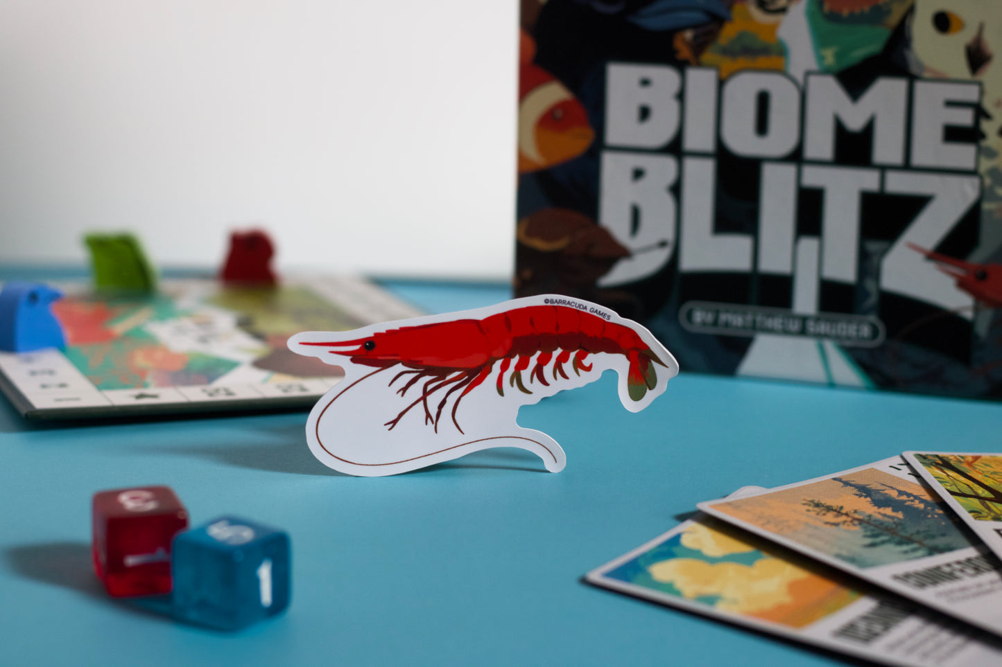 Biome Blitz - Giant Red Shrimp Vinyl Sticker