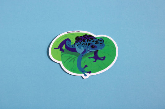 Biome Blitz - Blue Poison Dart Frog Vinyl Sticker